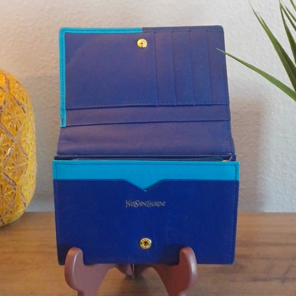 Vintage Yves Saint laurent Two-tone Bi-Fold Wallet - Picture 7 of 15